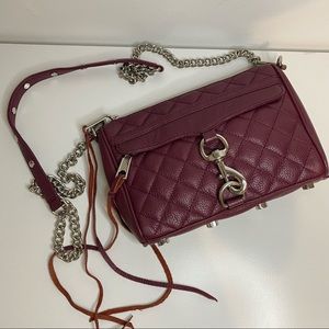 Rebecca Minkoff Mini MAC Quilted Bordeaux (silver)